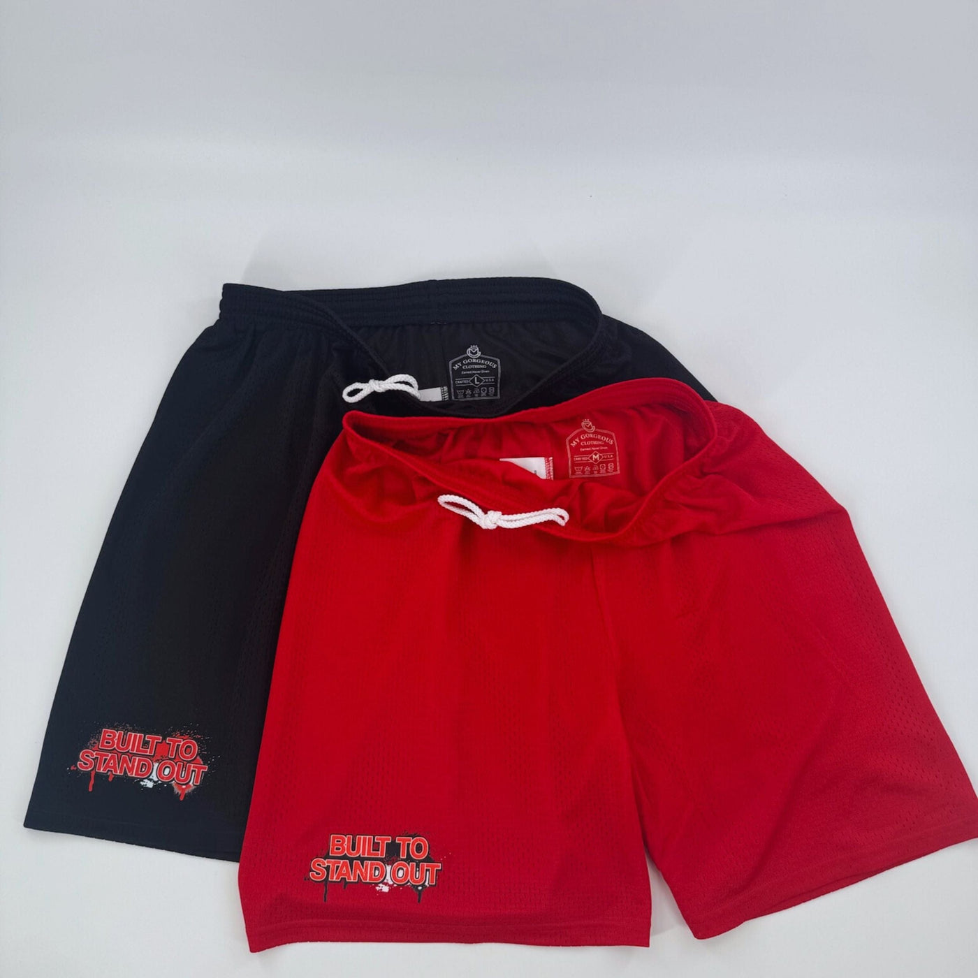 Built to Stand Out Shorts — breathable men’s shorts with intentional fit and movement. -Black and Red