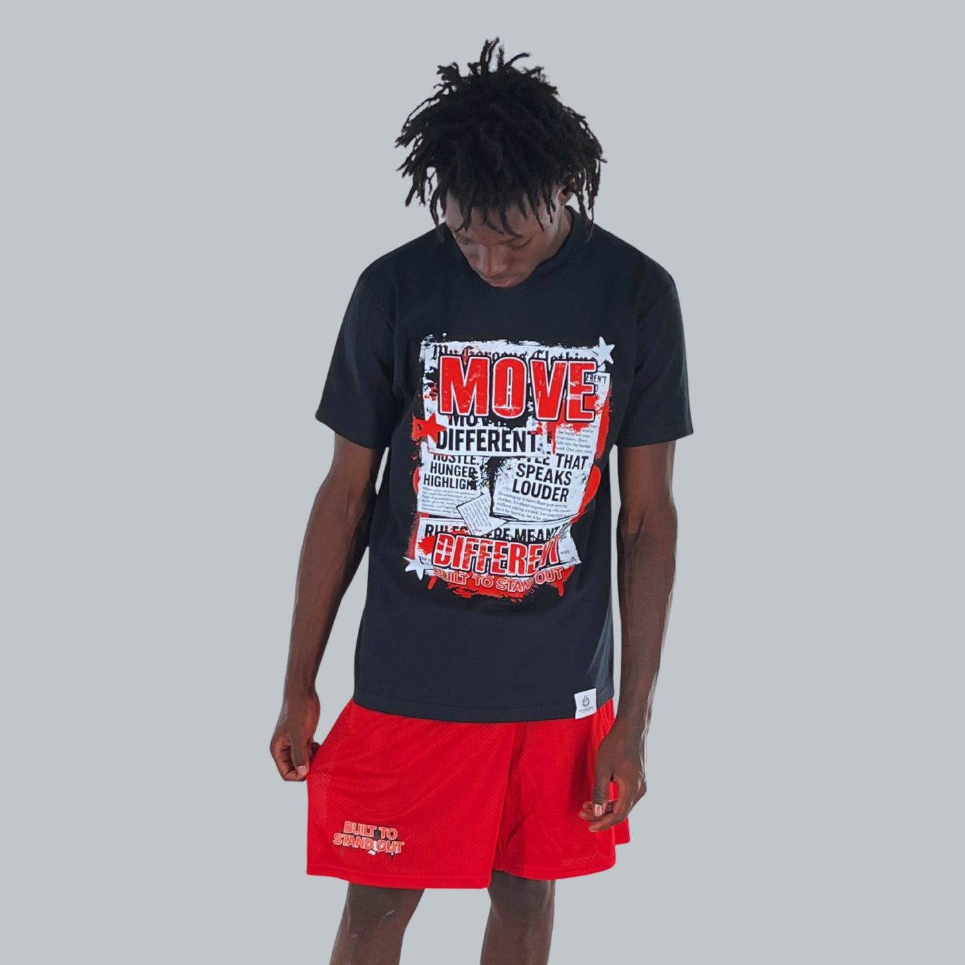 Built to Stand Out Shorts — breathable men’s shorts with intentional fit and movement. -Red
