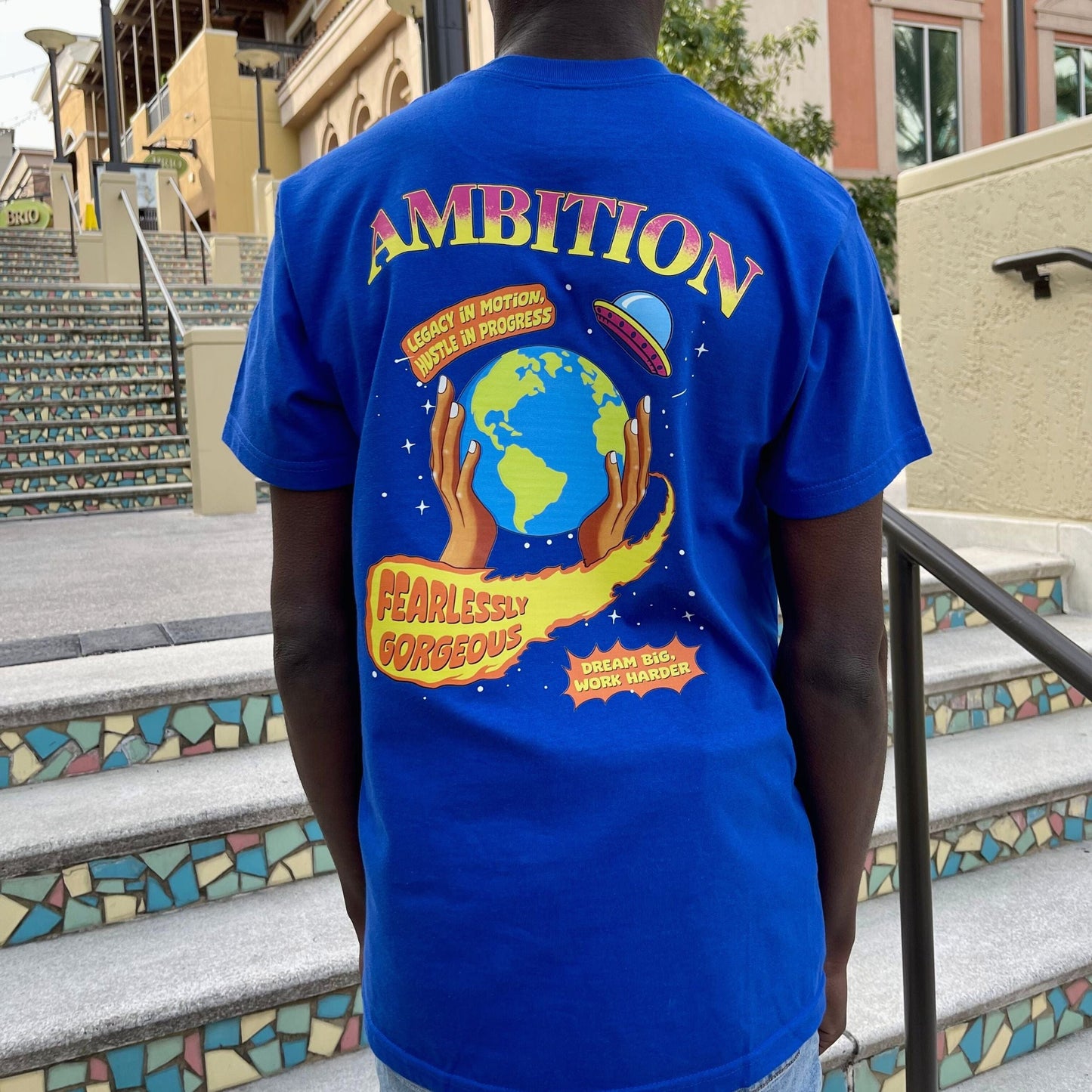 Ambition T Shirt — premium men’s cotton tee with consistent fit and breathable comfort- Blue