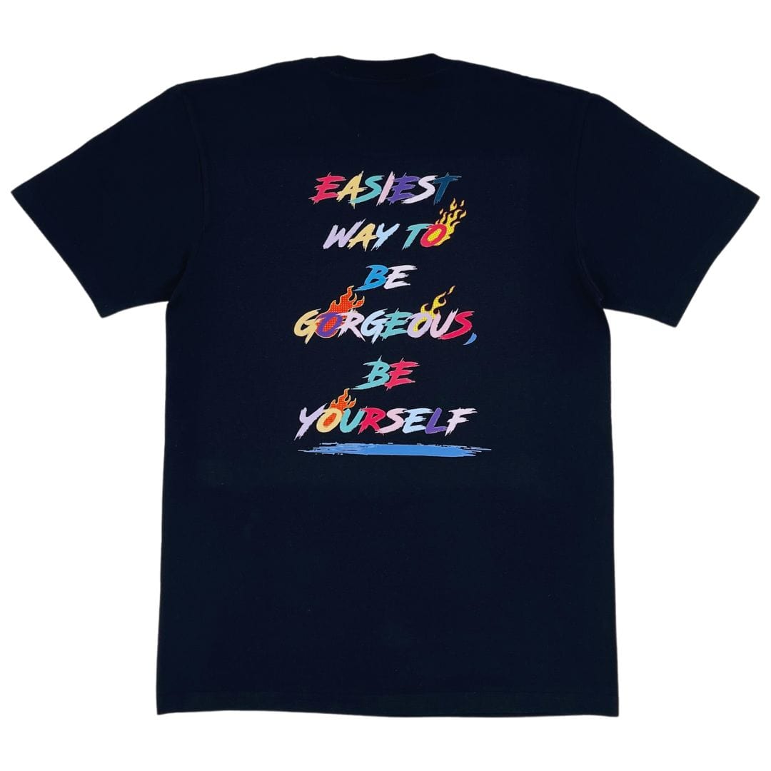 Be Gorgeous T Shirt — soft structured cotton tee for everyday premium street style. - Black