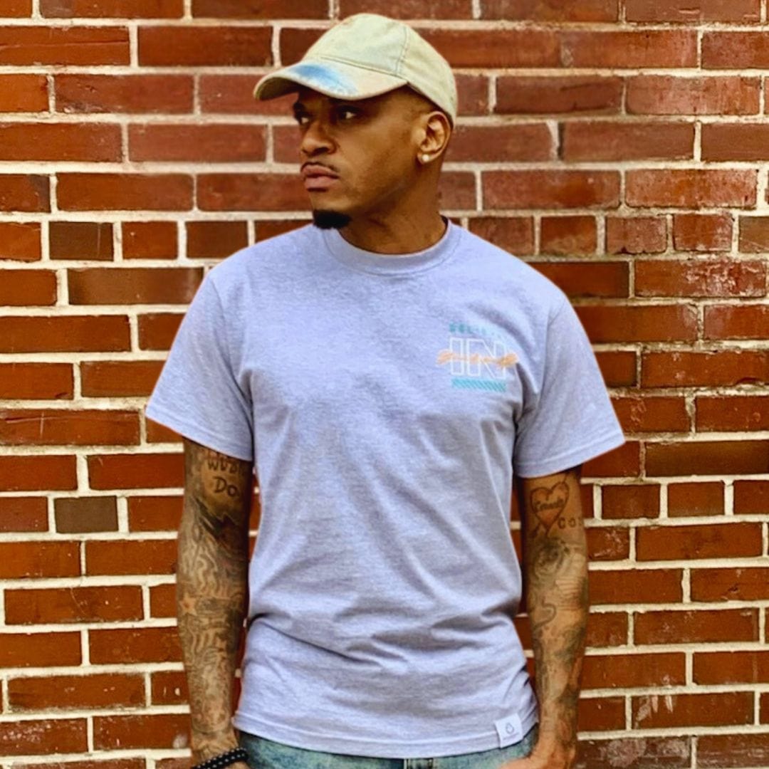 Believe in Yourself T Shirt — breathable cotton tee with everyday motivational message. -Gray