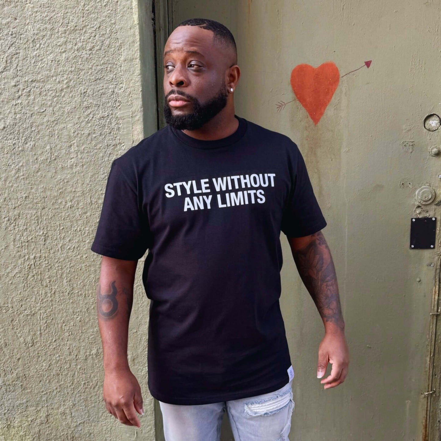 Without Any Limits T Shirt — breathable relaxed cotton tee with all-day comfort. -Black