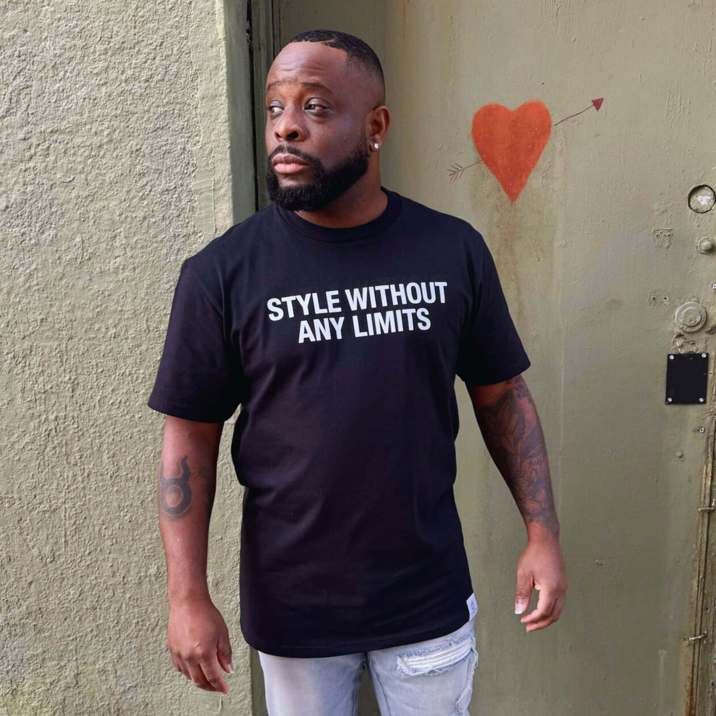 Without Any Limits T Shirt — breathable relaxed cotton tee with all-day comfort. -Black