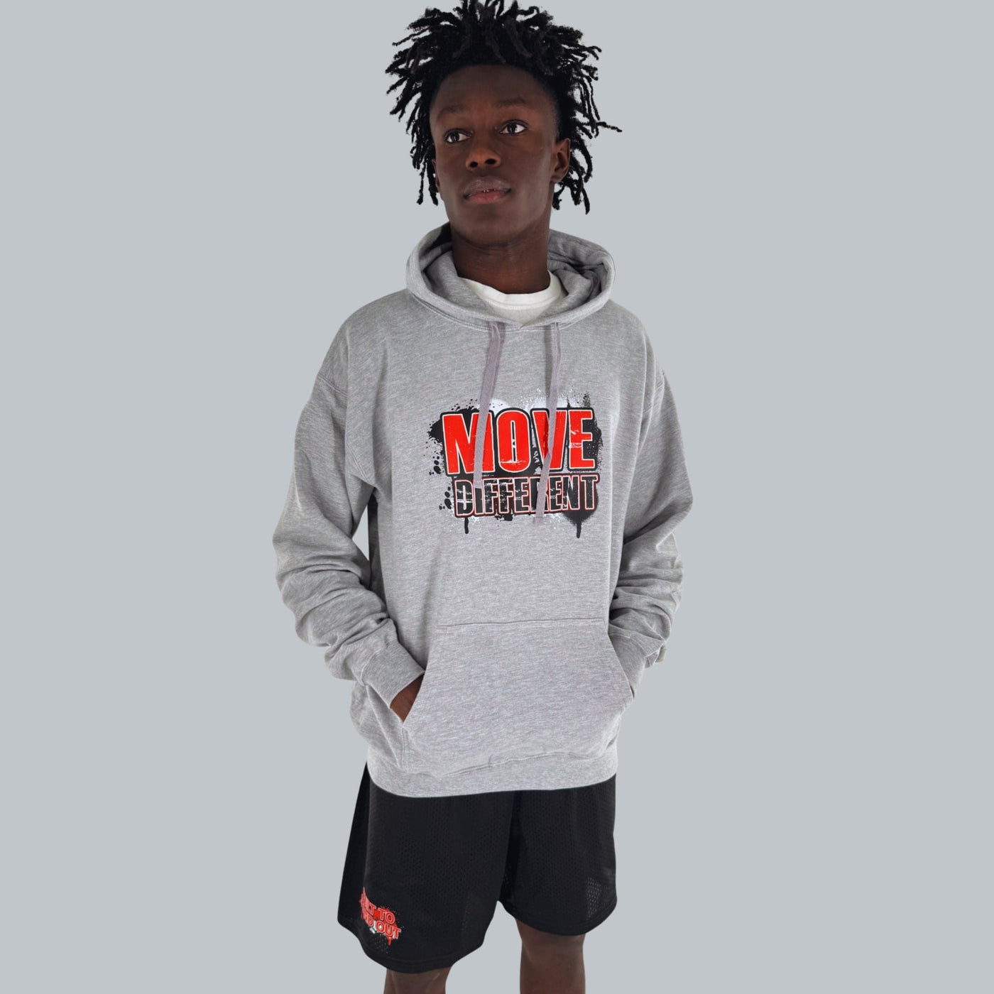 Move Different Hoodie — premium structured hoodie for movement and purpose-Gray