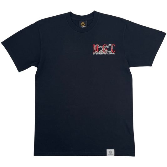 Bounded Hearts T Shirt — premium cotton tee with defined streetwear styling. - Black