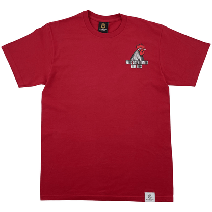 City Grind T Shirt — premium cotton streetwear tee with defined fit. -Red
