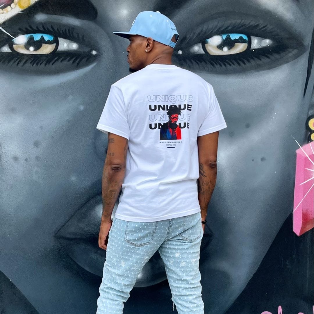 Unique Force T Shirt — breathable cotton tee with defined fit and comfort. -White