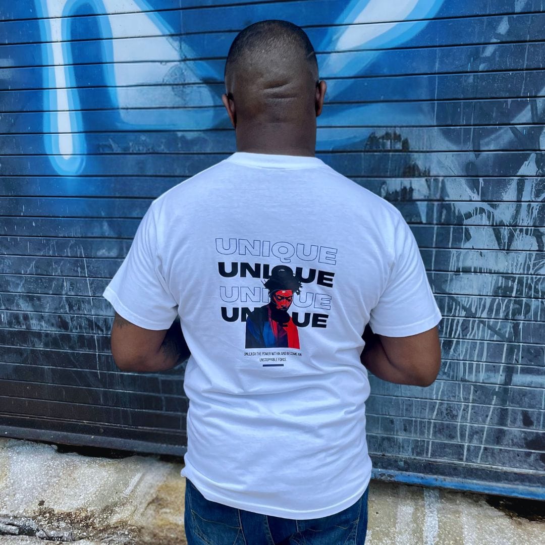 Unique Force T Shirt — breathable cotton tee with defined fit and comfort. -White