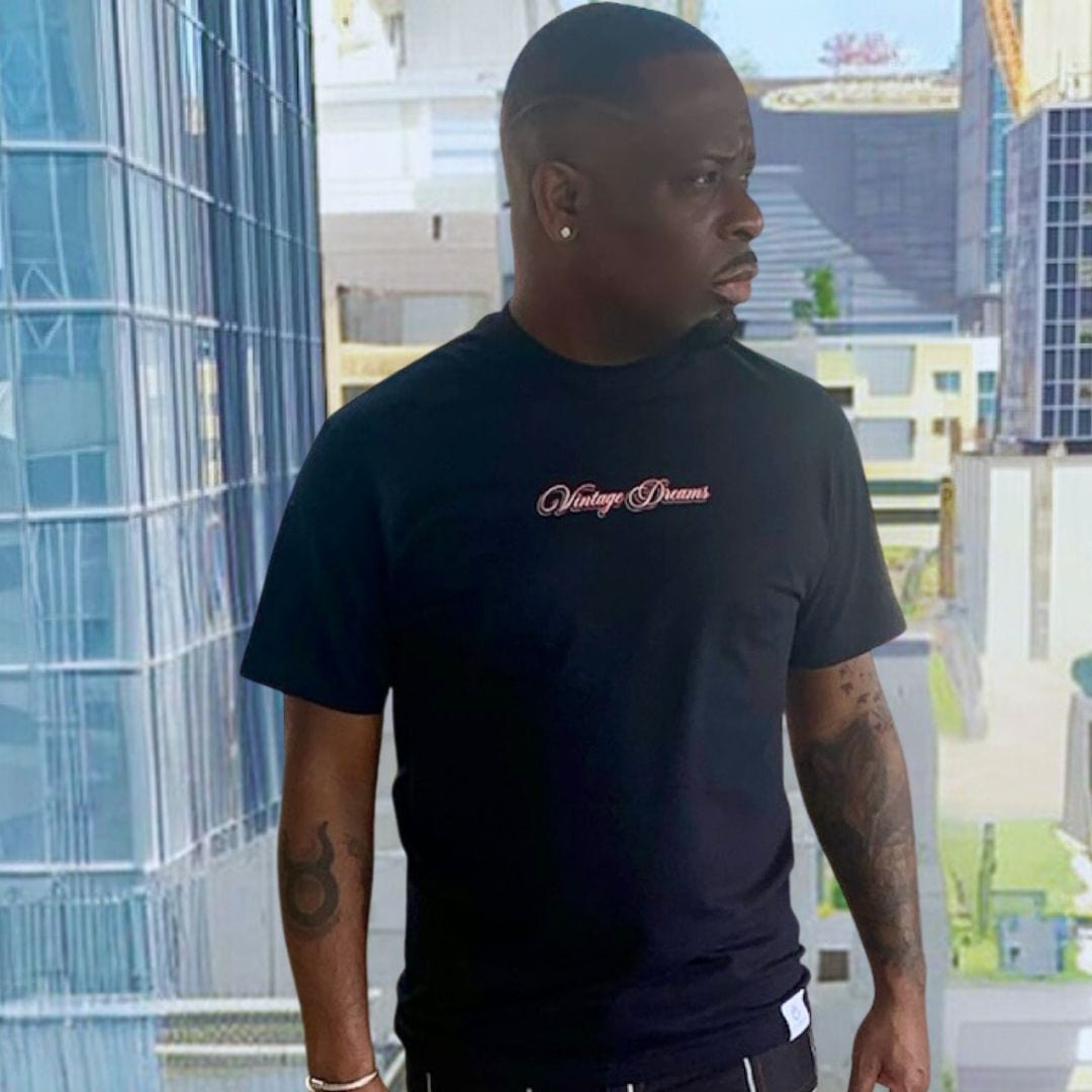 Vintage Dreams T Shirt — classic cotton tee with balanced everyday fit. -Black