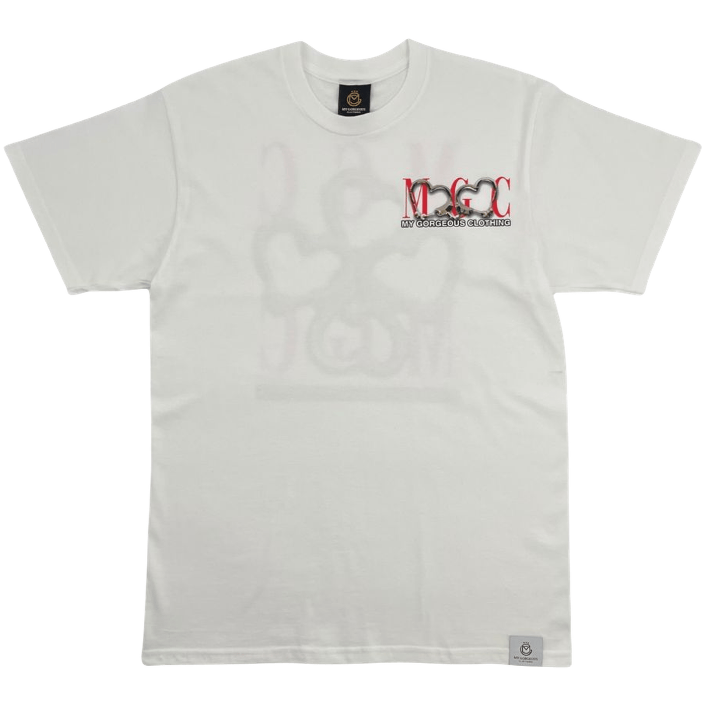 Bounded Hearts T Shirt — premium cotton tee with defined streetwear styling. - White