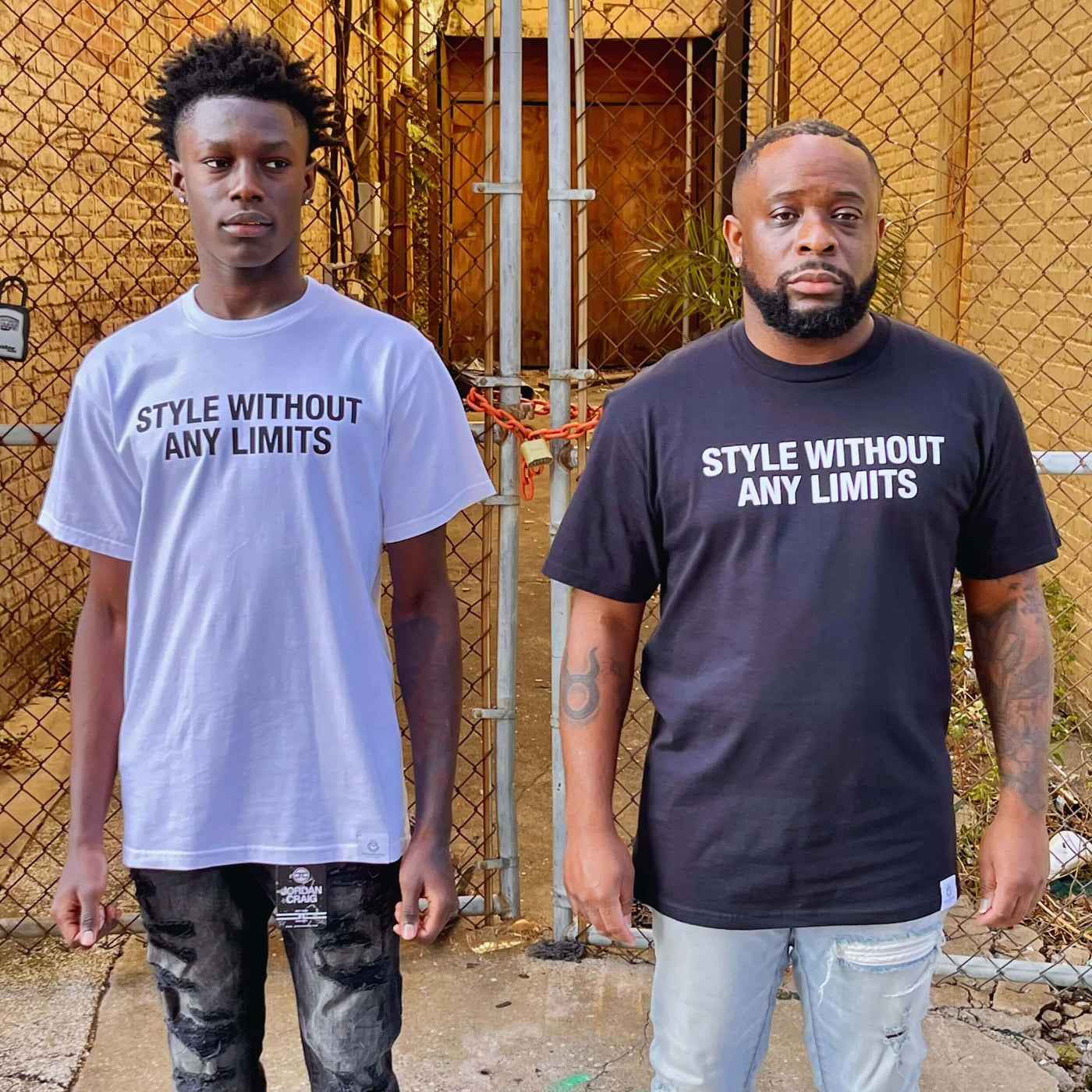 Without Any Limits T Shirt — breathable relaxed cotton tee with all-day comfort. -Black and White