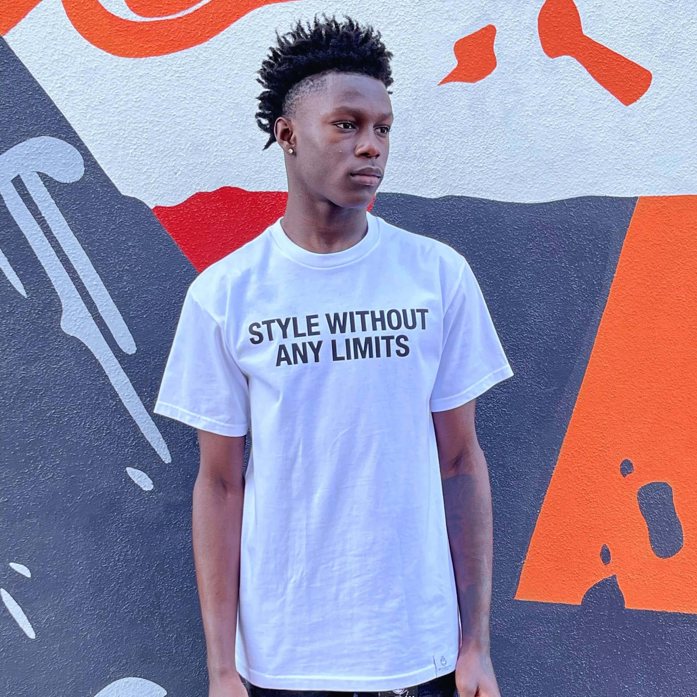 Without Any Limits T Shirt — breathable relaxed cotton tee with all-day comfort. -White